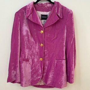 Versace Pink Velvet Blazer